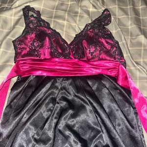 Lace and satin dress